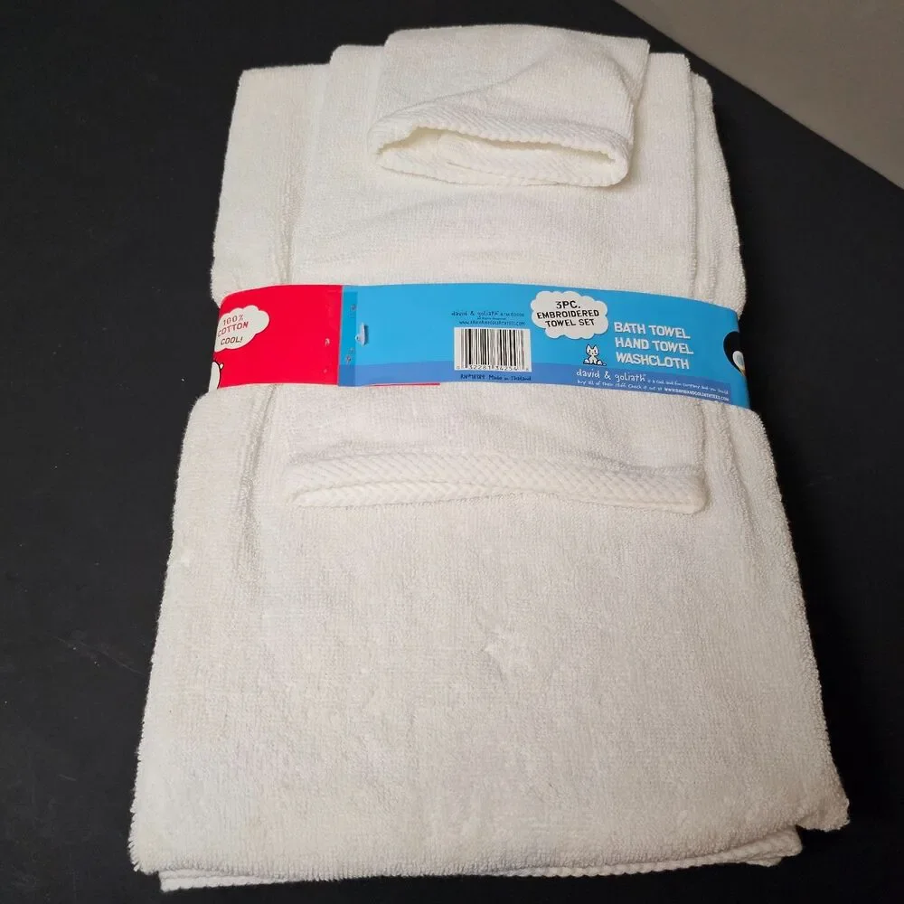 New Ex Boyfriend Towel Set Funny Novelty Cartoon David & Goliath Set of 3